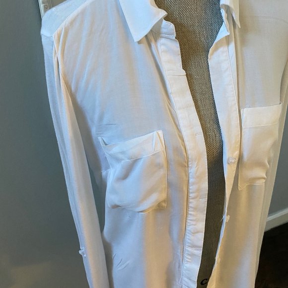 Converse One Star Long Sleeve White Shirt size S - Picture 2 of 4